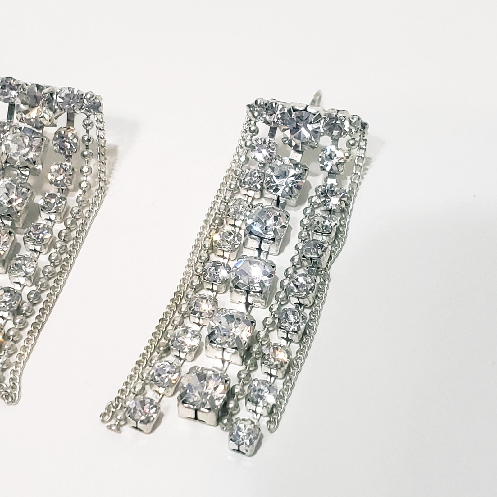 Rhinestone Dangle Drop Multi Strands Earrings  1 … - image 9