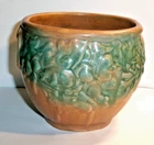 Vintage McCoy Acorn Oak Leaf Jardinière Planter 1930'3-40's Molded Ring Handles