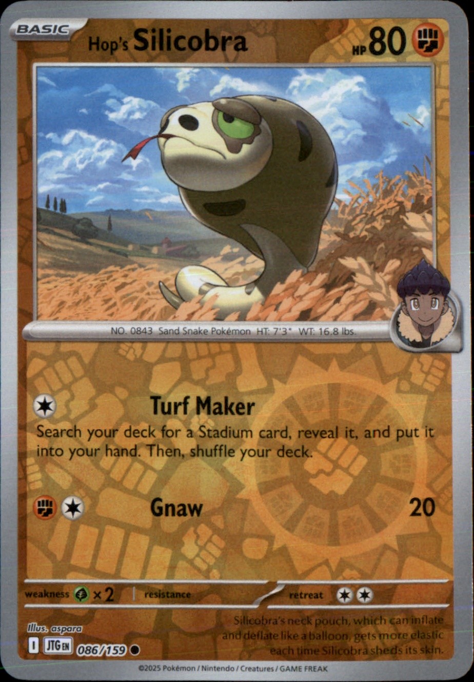 Hop's Silicobra Reverse Holo Common SV09: Journey Together 086/159 NM