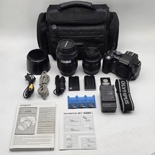 Olympus Evolt E-500 DSLR with 14-45mm 40-150mm lenses  battery charger