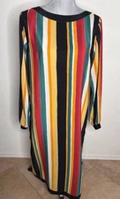Miss O by Oscar de la Renta Vintage Silk Striped Dress Size 8
