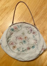 2 Vintage Micro Beaded Purses 1- Chunn Made In France 1- Handmade in Belgium