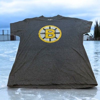 Wright & Ditson Boston Bruins NHL Hockey T Shirt Womens Size XL Retro Grey
