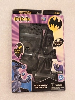 New! Batman gloves with Sayings & Sound Effects (Thinkway 63122) sealed, working