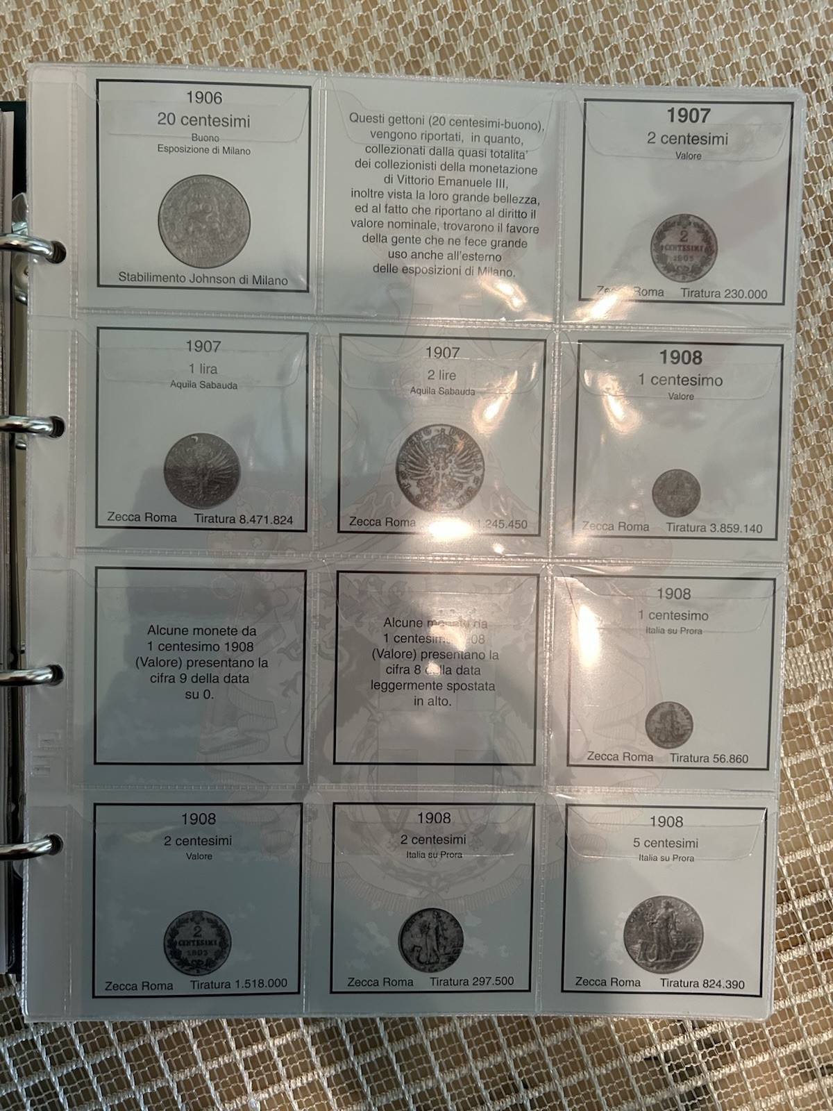 Coins Kingdom of Italy-Vittorio Emanuele III- 1900/1943 With Binder Album