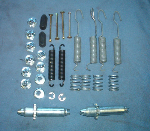Brake Shoe kit with cylinder hardware Fit Chevrolet 3100 1/2 ton 1951-1959 FRONT - Imagen 2 de 7