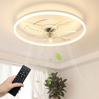 Smart LED Ceiling Fan Light Remote Dimmable 3000K 6500K 5000LM Quiet 60cm