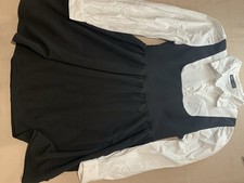 Women’s 6 SHEIN School Girl Academic Dress Black And White Collared 1 Piece