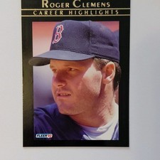 Fleer 1992 Career Highlights #11 Roger Clemens Boston Red Sox MLB Baseball
