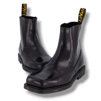 Dr. Martens Durrow Zip Buttero Black Leather Chelsea Boots