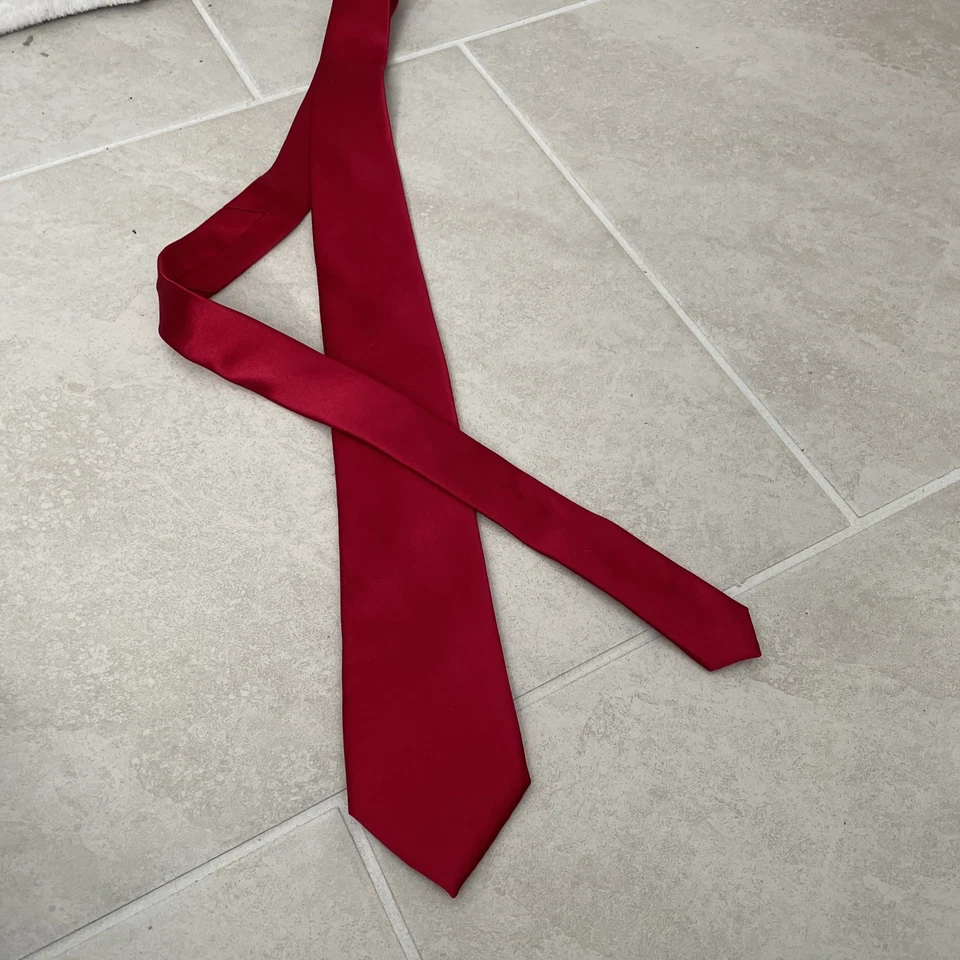 Corbata Nordstrom Tienda Para Hombre Diseñador Clásico Rojo Sólido Seda Talla Única Foto 2 de 4