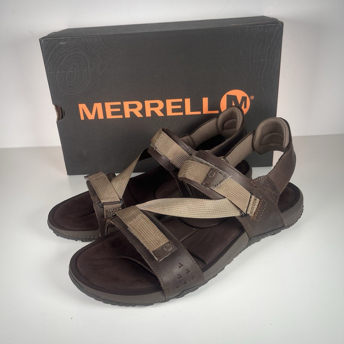 Merrell Terrant Strap Sandals Men's UK 11 Brown Dark Earth Walking