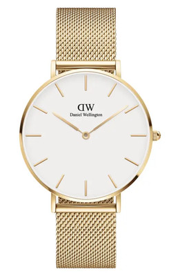 Daniel Wellington DW00100345 Women's 36 mm Petite Evergold Mesh Watch
