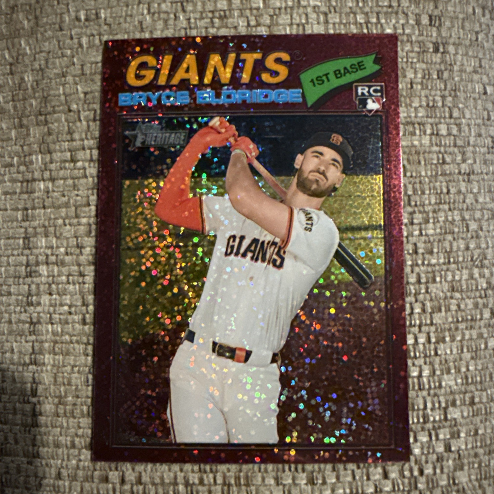 2026 TOPPS HERITAGE BRYCE ELDRIDGE RC #310 CHROME BURGUNDY SPARKLE PARALLEL SP