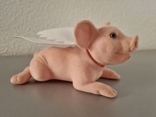 Glücks Schwein - Wackelfigur mit Flügeln - wackelnder Kopf