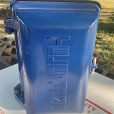 Allen Tel Products Santa Ana, Calif - vintage blue telephone box