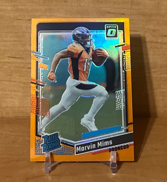 2023 Optic Rated Rookie Marvin Mims #231 Orange Prizm /249 Rookie Card BRONCOS
