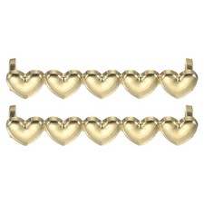 2 Pcs Shoelace Charm for Sneakers, Shoelace Charm, Gold Heart Shape 