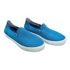 Rothy s The Original Slip On Sneaker Womens Size 7 Blue Jade Teal Washable Comfy