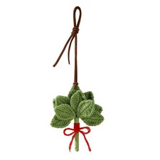 Fashion Pomelo Leaf Accessory for Car Mirror Bag or Keys Handmade Keychain