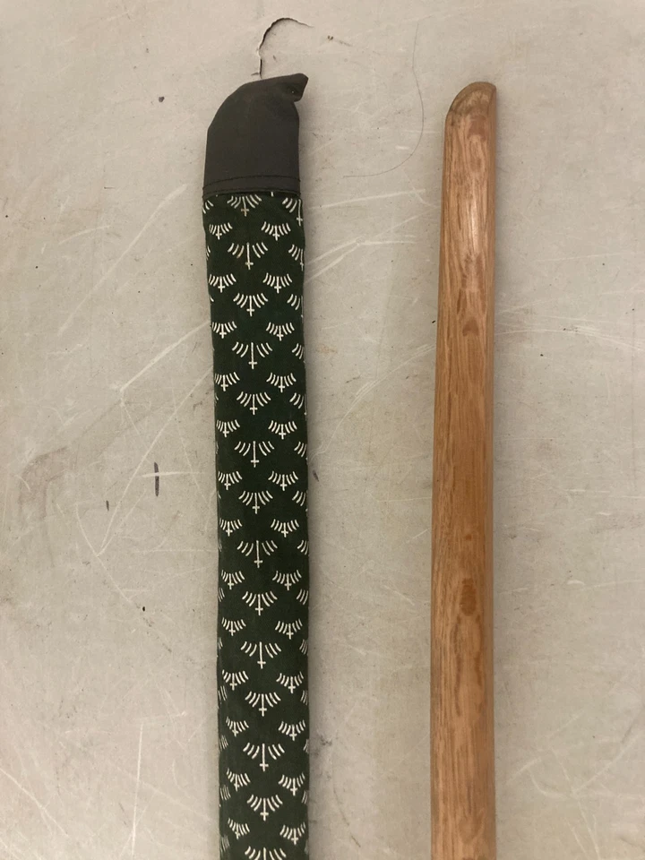 Japanese Katana Wood Sword – Antique Original from Japan, Zinober Red Scabbard - Image 4 of 4