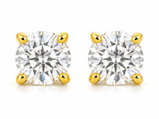 2ct total wg 14k yg lab grown diamond stud earrings 