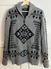 PENDLETON Woolen Mills Basket Maker Zip Cardigan Aztec Southwestern Men s S