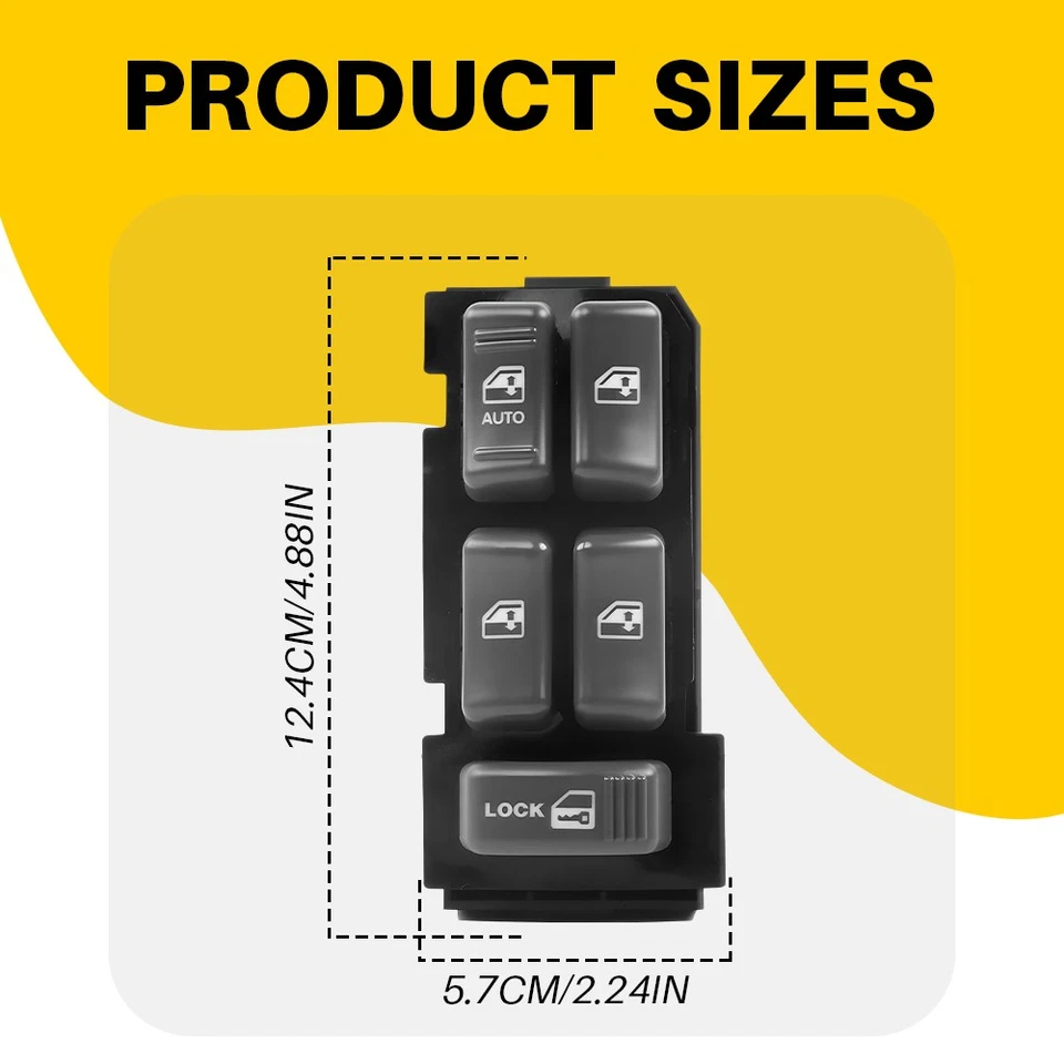 Power Window Master Switch For 95-99 Chevy GMC C1500 K1500 Suburban Yukon Truck - Image 3 of 4