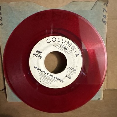Bob Dylan - Positively 4th Street (1965 US, 4-43389) 7'', Promo, Red, Folk Rock..