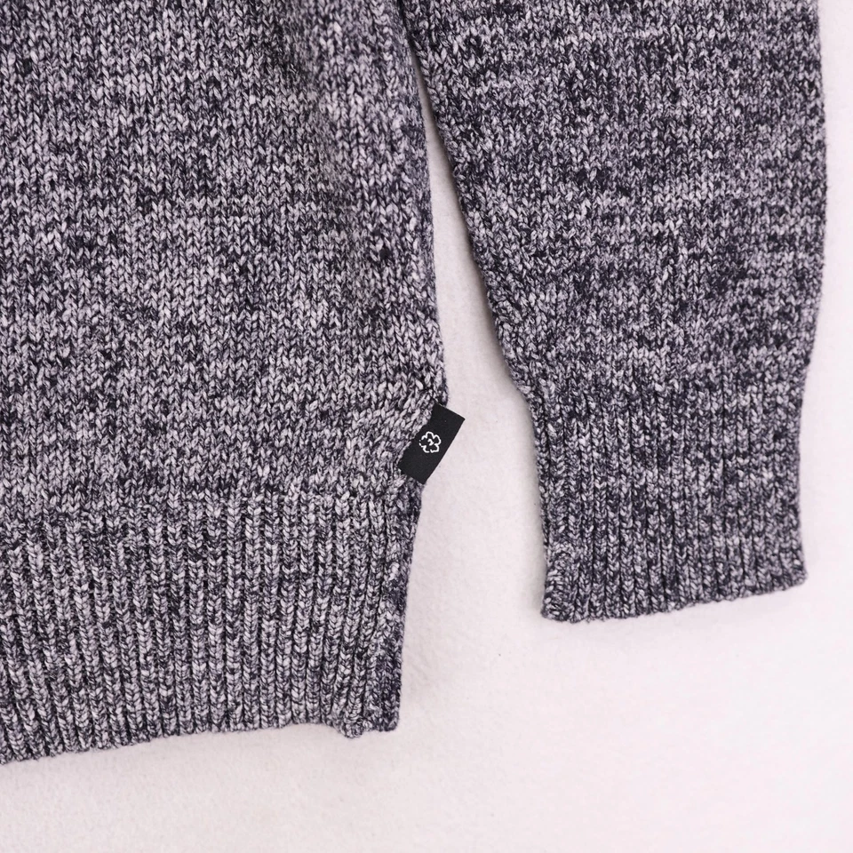 New Ted Baker Sweater Mens Large Gray Marled Cotton Crewneck Knit Pullover NWT - Image 3 of 4