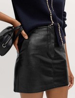 Marks & Spencer Womens Mini A Line Skirt in Black - M&S