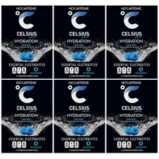 Celsius Hydration Sugar Free Electrolyte Drink Mix 6 Pack