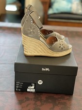 Beautiful New Coach Kelsi Heather Grey Wedge In Size 8.5.