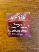 Maree Overnight Dry Lips Renewal Collagen & Hyaluronic Acid 0.7 Oz Exp 9/2026