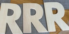 Lot of 3 Wood Wooden Letter R Monogram Plaques Unpainted New Craft Darice