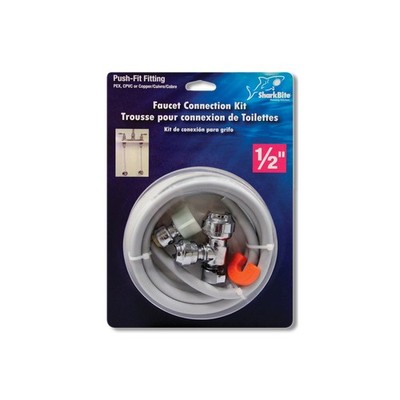 SharkBite 1/2 in Push Fit X 1/4 in 10 ft Stainless Steel Installation Kit 25087