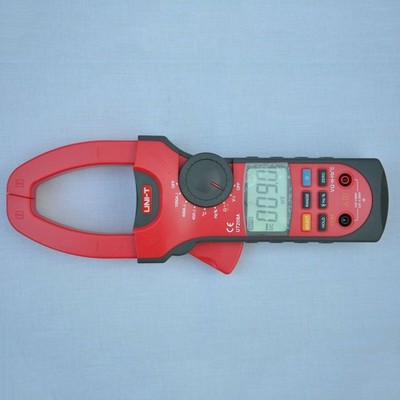 UNI-T UT208A AC DC Clamp Multimeter Auto Range Volt Amp Ohm Cap Hz Temp Tester