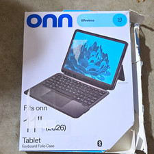 onn Bluetooth Keyboard Folio Case w/ Stand for onn 11" Tablet 2026 Black