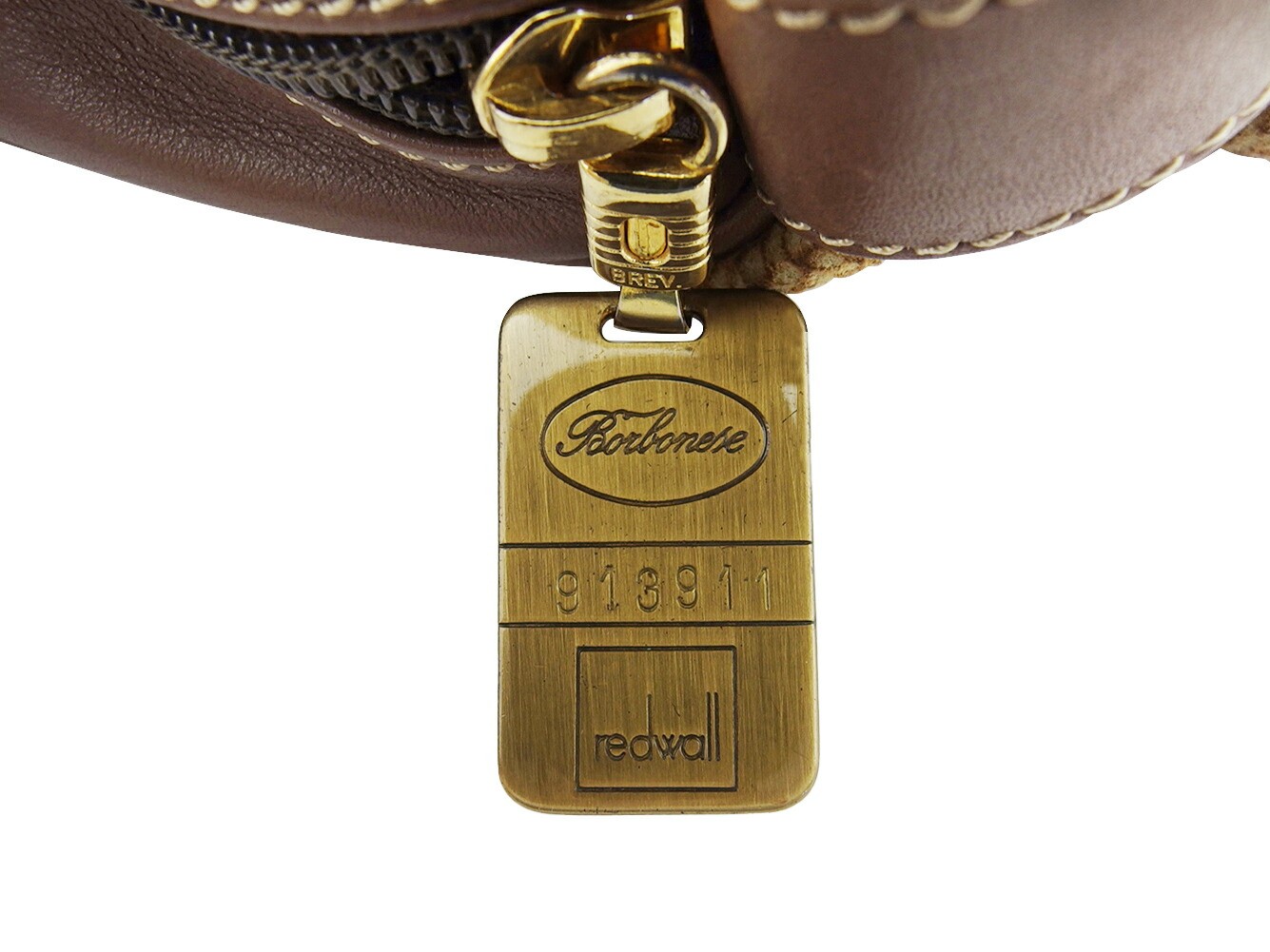 BORBONESE Handbag Beige brown Women 913911 Authen… - image 7