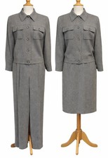 Vtg Pendleton 100 Pure Wool 3-Pc Women's Taupe Suit Blazer, Skirt, Pants Sz 6
