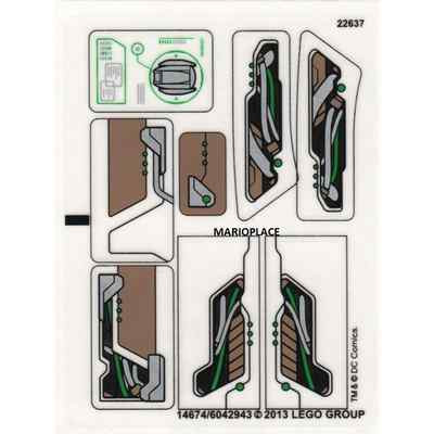 Lego STICKER SHEET ONLY FOR SET 76009 Superman Black Zero Escape
