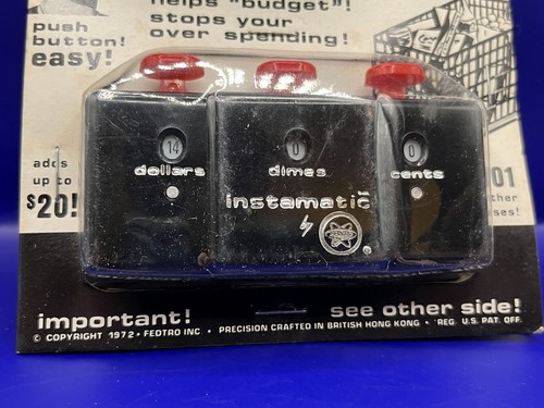 Vintage Counter Instamatic Fedtro Hand Held Pocket Money Adder HONG KONG NOS WOW - Picture 2 of 7