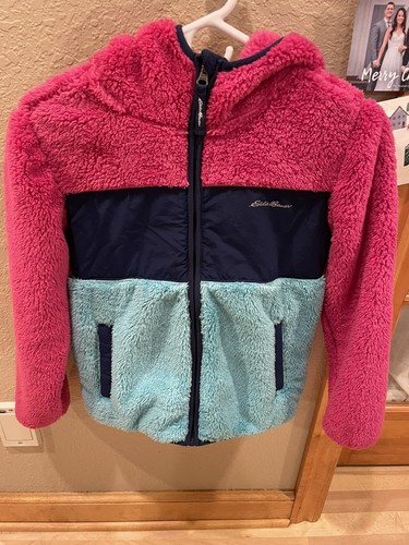 NEW Eddie Bauer Pink Teal Navy Sherpa 