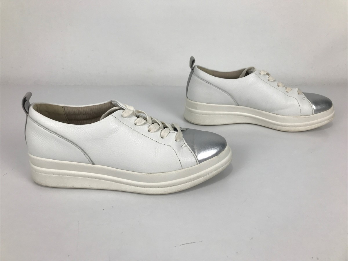 Naturalizer Sneakers Yarina Size White Silver Leather - Main Image