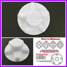 1 White Trailer Wheel Hub Cap Covers 5 Lug 5 X 4.5 Pattern Cargo Camper Rv