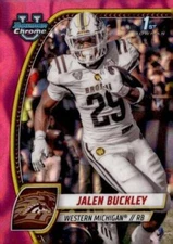 2024 Bowman University Chrome 1st #86 Jalen Buckley Pink Lava Refractor