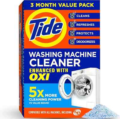 Washing Machine Cleaner by Tide, Washer Machine Cleaner with Oxi for Front