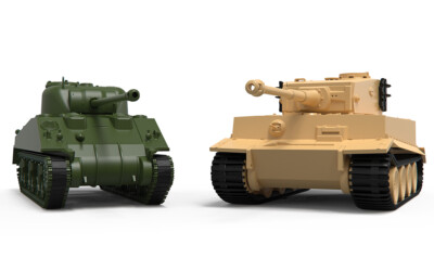 Classic Conflict Tiger 1 Vs Sherman Firefly Tank 1:72 Plastic Modell Kit Airfix