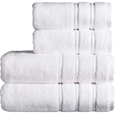 Christy Hand Towel Designer Antalya 100% Turkish Cotton 600GSM Soft Plush White