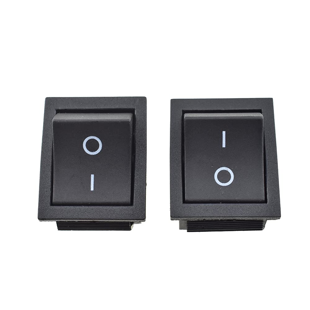 KCD4-201N AC 250V 16A Rocker Switch 4 Pins 2 Position with Black LED Indicate Li